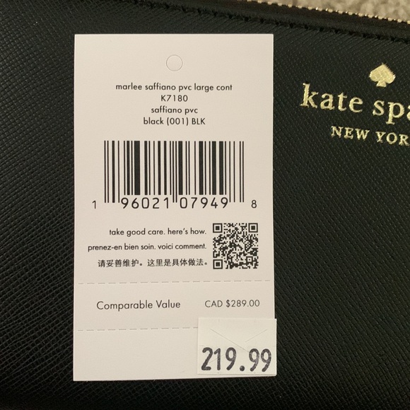 ♠️NWT Kate Spade Marlee Saffiano Large Continental Wallet♠️ - Picture 4 of 4